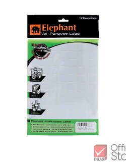 ป้ายสติ๊กเกอร์ ตราช้าง A4 (16x21mm.)