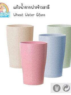 แก้วน้ำเด็ก แก้วน้ำจากฟางข้าวสาลี BPA-Free ปลอดสารพิษ เป็นมิตรต่อสิ่งแวดล้อม