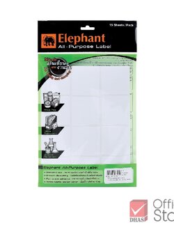 ป้ายสติ๊กเกอร์ ตราช้าง A14 (50x50mm.)