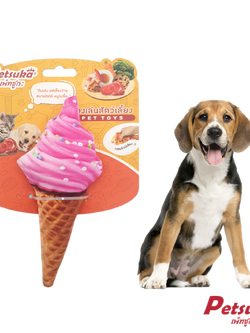 ตุ๊กตาไอศกรีมนุ่มนิ่ม Petsuka ของเล่นสัตว์เลี้ยง มีเสียง