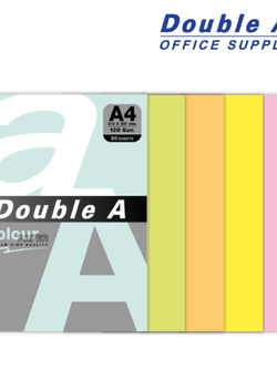 กระดาษสี / การ์ดสี A4 120 แกรม แพ็ค 50 แผ่น คละ 5 สี