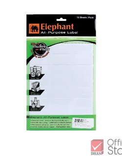 ป้ายสติ๊กเกอร์ ตราช้าง A10 (25x50mm.)