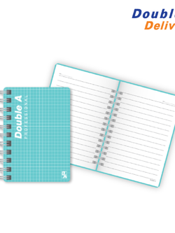 สมุดสันห่วงปกพลาสติก Professional ขนาด A6 เนื้อในพิมพ์เส้นบรรทัด 70 แกรม 100 แผ่น ปกสีเขียว