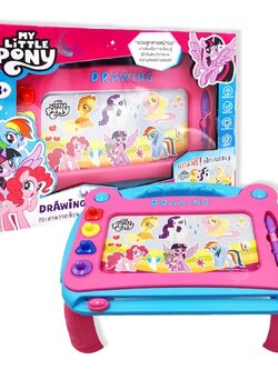 กระดานวาดรูปเด็กมีขาตั้ง โต๊ะวาดรูปเด็ก กระดาษเขียนลบ ลิขสิทธิ์แท้ My Little Pony