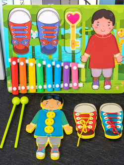 ของเล่นไม้ กระดานกิจกรรมเด็ก Busy Board Activities Toy