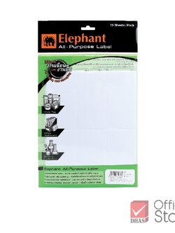 ป้ายสติ๊กเกอร์ ตราช้าง A16 (50x100mm.)