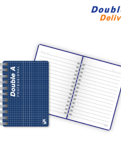 สมุดสันห่วงปกพลาสติก Professional ขนาด A6 เนื้อในพิมพ์เส้นบรรทัด 70 แกรม 100 แผ่น ปกสีน้ำเงิน