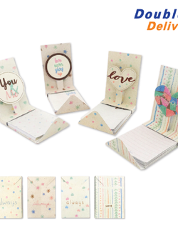 กล่อง Pop Up พร้อมกระดาษโน้ต 60×90 mm. 32 แผ่น ลาย Embro 1 ชิ้น