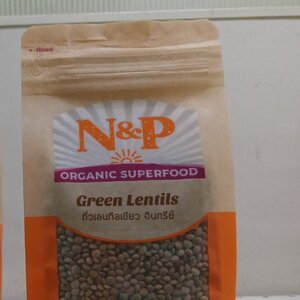 ถั่วเลนทิล เขียว อินทรีย์ N&P Green Lentils 300 กร้ม