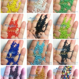 ลูกปัดเม็ดทราย กลาง ขนาด 3 มิล.Seed Beads ซีดบีดกลาง
