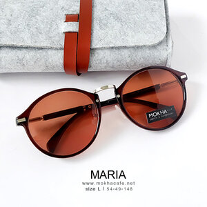 [pre-order] แว่นกันแดด MARIA - brown กรอบ oversize กว้าง 148 มม. (sizeL)