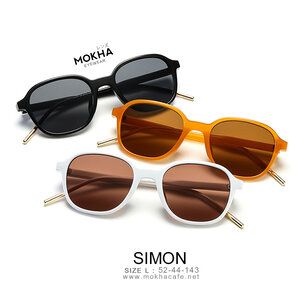 แว่นกันแดด SIMON - black กรอบแว่นทรงเหลี่ยม กว้าง 143 มม. (sizeL) H44