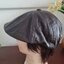 หมวกติงลี่ Flat cap หนังแท้สีน้ำตาล สวยมาก