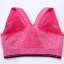 สปอร์ตบรา Sport Bra ซิปหน้า รุ่น 3D ไร้โครง ใส่เล่นฟิตเนต วิ่ง โยคะ ยึดตัว - สีชมพู