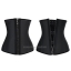 Latex Waist Cincher รุ่นซิป พร้อมตะขอด้านใน - สีดำ