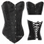 คอร์เซ็ท Corset สีดำสุดเซ็กซี่ ผ้า SPANDEX ปั้มลาย เนื้อดี ตัดเย็บเยี่ยม !!
