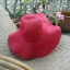 หมวกปีกกว้างมาก สีแดงงงงง สุดเริ่ด!