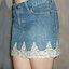 กระโปรงยีนส์แต่งชายลูกไม้ สวยมากกก 30-33-12