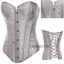 คอร์เซ็ท Corset สีขาวสุดเซ็กซี่ ผ้า SPANDEX ปั้มลาย เนื้อดี ตัดเย็บเยี่ยม !!